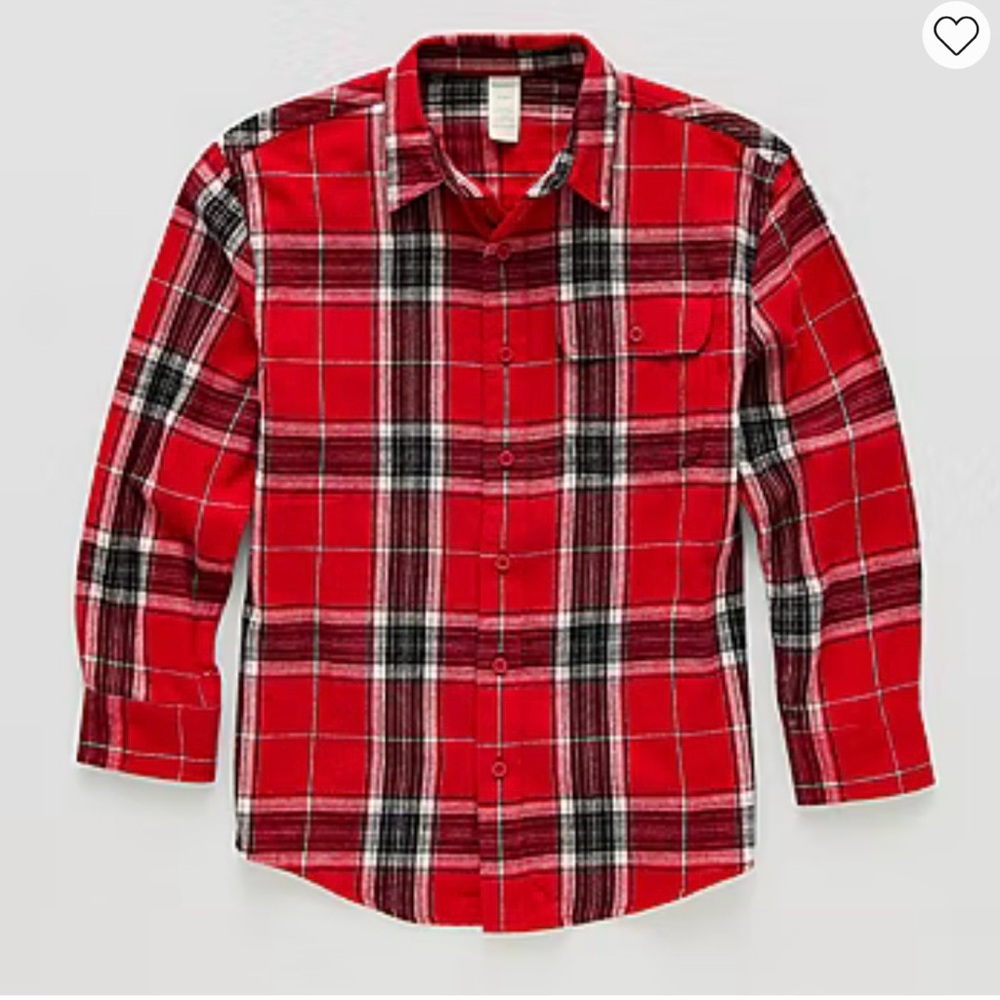 Red Plaid Kids Shirt